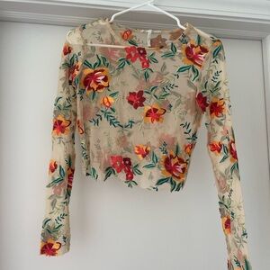 Urban outfitters sheer long sleeve top